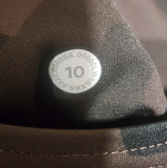 Lululemon Fast & Free Heritage 365 Brown Earth Camo Tight Womens Size 10 - Picture 13 of 13